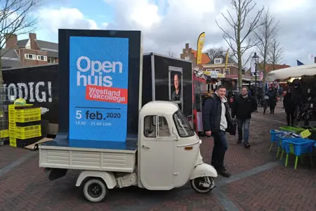 De mobile abri met verlichting